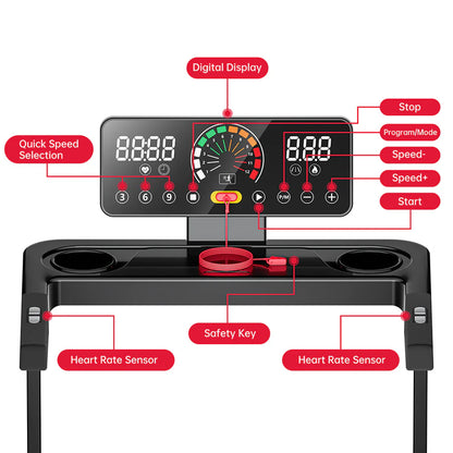 Folding Highend Treadmill Q8 Pro, INCLINE